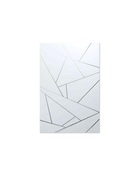 Miroir mural en verre Soriano argent - 80 x 1,6 x 120 cm