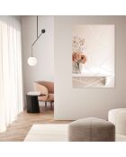 Miroir mural en verre Soriano argent - 80 x 1,6 x 120 cm