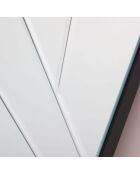 Miroir mural en verre Soriano argent - 80 x 1,6 x 120 cm