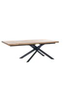 Table de salle à manger Udine 200 extensible chêne/noir - 200/300 cm
