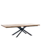 Table de salle à manger Udine 200 extensible chêne/noir - 200/300 cm