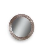 Miroir mural rond Narni avec cadre en verre bronze - 100 x 3 x 100 cm