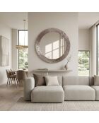 Miroir mural rond Narni avec cadre en verre bronze - 100 x 3 x 100 cm