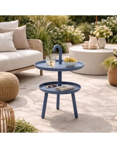 Table basse d'extérieur Palmanova bleu - 41 x ,41 x 55 cm