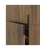 Buffet à 4 portes Anagni en stratifié structure métallique brun - 100 x 40 x 128 cm