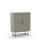 Buffet à 4 portes Anagni en stratifié structure métallique vert - 100 x 40 x 128 cm