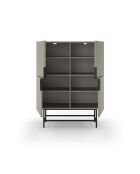 Buffet à 4 portes Anagni en stratifié structure métallique vert - 100 x 40 x 128 cm