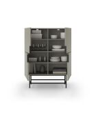 Buffet à 4 portes Anagni en stratifié structure métallique vert - 100 x 40 x 128 cm