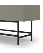 Buffet à 4 portes Anagni en stratifié structure métallique vert - 100 x 40 x 128 cm