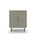Buffet à 4 portes Anagni en stratifié structure métallique vert - 100 x 40 x 128 cm