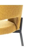 Ensemble de 2 tabourets de bar et de cuisine en tissu Lucca jaune/anthracite - 50 x 52 x 89 cm