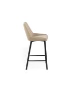 Ensemble de 2 tabourets de bar et de cuisine en tissu Altamura beige/noir - 44 x 50 x 94 cm