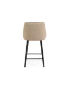 Ensemble de 2 tabourets de bar et de cuisine en tissu Altamura beige/noir - 44 x 50 x 94 cm