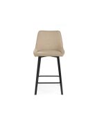 Ensemble de 2 tabourets de bar et de cuisine en tissu Altamura beige/noir - 44 x 50 x 94 cm