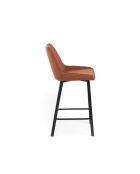 Ensemble de 2 tabourets de bar et de cuisine en tissu Altamura rouille/noir - 44 x 50 x 94 cm