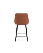 Ensemble de 2 tabourets de bar et de cuisine en tissu Altamura rouille/noir - 44 x 50 x 94 cm