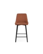Ensemble de 2 tabourets de bar et de cuisine en tissu Altamura rouille/noir - 44 x 50 x 94 cm