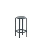 Lot de 2 tabourets Portovenere 65 pour usage intérieur et extérieur anthracite - 36 x 36 x 65 cm