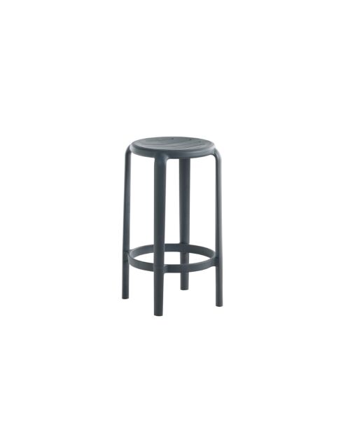 Lot de 2 tabourets Portovenere 65 pour usage intérieur et extérieur anthracite - 36 x 36 x 65 cm