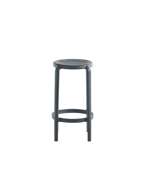 Lot de 2 tabourets Portovenere 65 pour usage intérieur et extérieur anthracite - 36 x 36 x 65 cm
