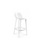 Lot de 2 tabourets d'extérieur Mattinata blanc - 45,3 x 49,8 x 90,1 cm