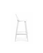 Lot de 2 tabourets d'extérieur Mattinata blanc - 45,3 x 49,8 x 90,1 cm