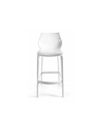Lot de 2 tabourets d'extérieur Mattinata blanc - 45,3 x 49,8 x 90,1 cm