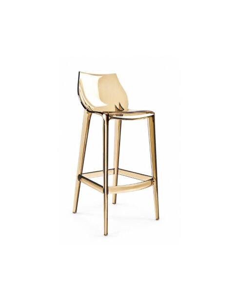 Lot de 2 tabourets d'extérieur Mattinata ambre transparent - 45,3 x 49,8 x 90,1 cm