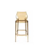 Lot de 2 tabourets d'extérieur Mattinata ambre transparent - 45,3 x 49,8 x 90,1 cm