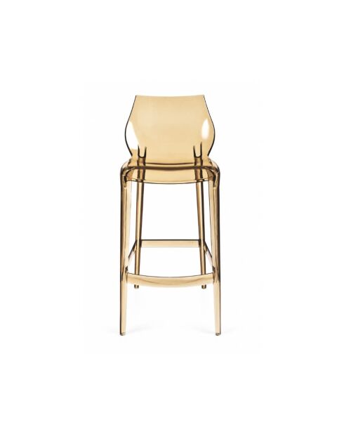 Lot de 2 tabourets d'extérieur Mattinata ambre transparent - 45,3 x 49,8 x 90,1 cm