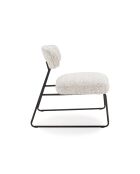 Ensemble de 2 chaises en tissu Sora à piètement luge beige - 67 x 74 x 72 cm