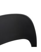 Ensemble de 2 chaises d'extérieur Capri empilables noir - 42 x 50 x 83 cm