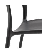 Ensemble de 2 chaises d'extérieur Capri empilables noir - 42 x 50 x 83 cm