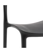 Ensemble de 2 chaises d'extérieur Capri empilables noir - 42 x 50 x 83 cm