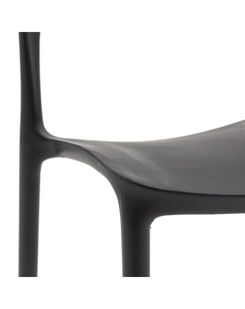 Ensemble de 2 chaises d'extérieur Capri empilables noir - 42 x 50 x 83 cm