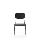 Ensemble de 2 chaises en bois Scilla avec structure en métal noir - 53,5 x 47 x 84,5 cm