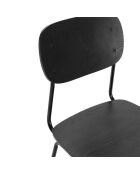 Ensemble de 2 chaises en bois Scilla avec structure en métal noir - 53,5 x 47 x 84,5 cm