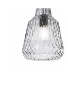Suspension Acaya en cristal facetté gris - 23 x 23 x 39 cm