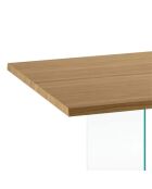 Table de salle à manger fixe Trieste 160 chêne/transparent - 160 x 90 x 76 cm