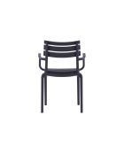 Ensemble de 2 chaises Portovenere empilables pour une utilisation intérieure et extérieure anthracite - 58 x 59 x 84 cm