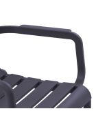 Ensemble de 2 chaises Portovenere empilables pour une utilisation intérieure et extérieure anthracite - 58 x 59 x 84 cm