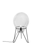 Lampe de table Loano en verre transparent avec structure en métal transparent - 38 x 38 x 63 cm