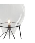 Lampe de table Loano en verre transparent avec structure en métal transparent - 38 x 38 x 63 cm