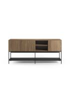 Buffet à 3 portes et 2 étagères Palinuro en stratifié avec structure métallique brun - 180 x 40 x 80 cm