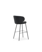 Lot de 2 tabourets en tissu Staletti gris foncé - 56 x 53 x 99 cm