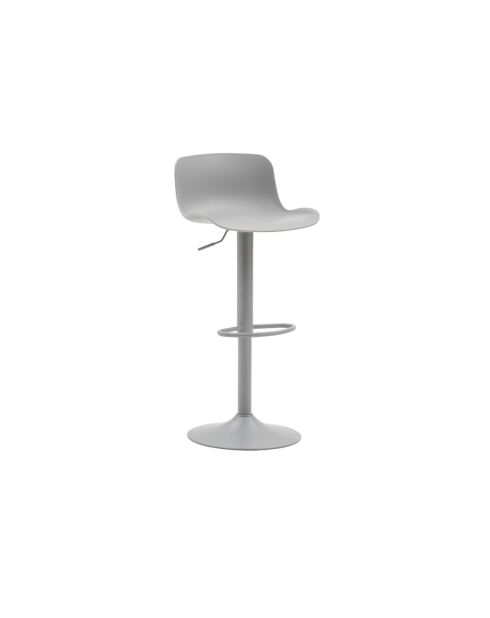 Lot de 2 tabourets pivotants en métal Caorle réglables en hauteur gris - 44 x 42 x 80 - 100 cm