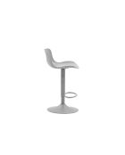 Lot de 2 tabourets pivotants en métal Caorle réglables en hauteur gris - 44 x 42 x 80 - 100 cm