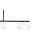 Suspension Moneglia en métal avec quatre diffuseurs et luminosité réglable blanc - 93 x 200 cm