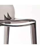 Lot de 2 tabourets d'extérieur Mattinata fumée transparente - 45,3 x 49,8 x 90,1 cm
