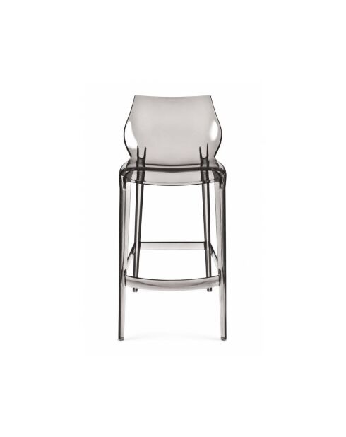 Lot de 2 tabourets d'extérieur Mattinata fumée transparente - 45,3 x 49,8 x 90,1 cm